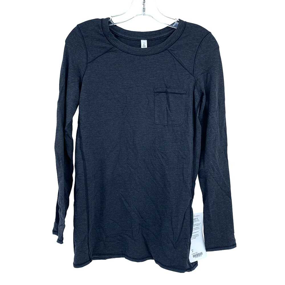Lululemon Gray Long Sleeve Tee for Women | Synthetic, Vietnam | Size 4